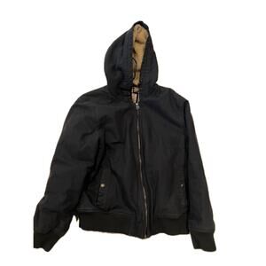 Levi's Strauss Denim Work Insulated Hooded Jacket Mens Med